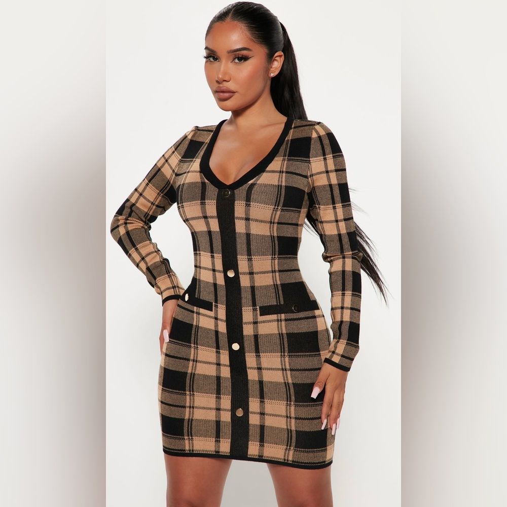 NWT Plaid mini dress